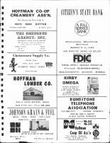 Hoffman Co-op Creamery Assn., The Smedsrud Agency, Christensen Supply Co., Citizen State Bank, Kirby Omega, Grant County 1974
